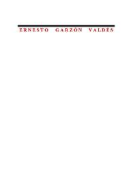 Portada:Ernesto Garzón Valdés : Apuntes biográficos y reseña bibliográfica