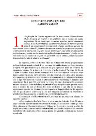Entrevista con Ernesto Garzón Valdés / Manel Atienza y Juan Ruiz Manero | Biblioteca Virtual Miguel de Cervantes