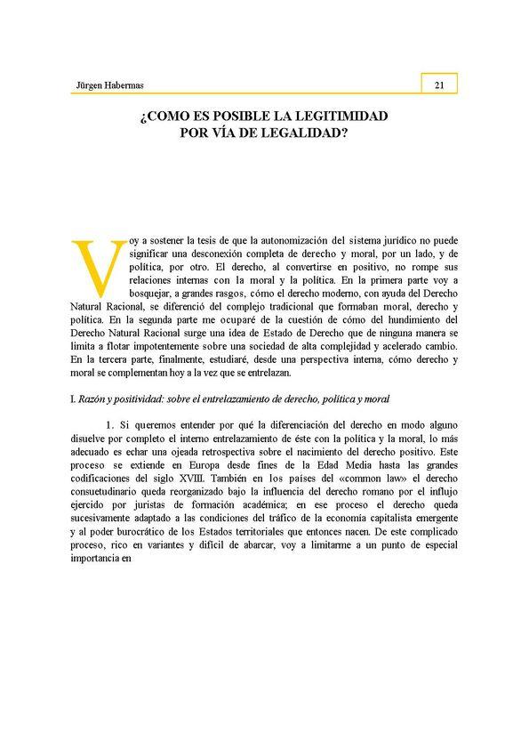 ¿Cómo es posible la legitimidad por vía legalidad? | Biblioteca Virtual Miguel de Cervantes