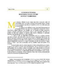 Constructivismo epistemológico : Entre Rawls y Habermas | Biblioteca Virtual Miguel de Cervantes