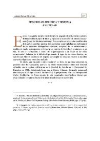 Seguridad jurídica y sistema cautelar | Biblioteca Virtual Miguel de Cervantes