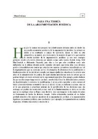 Para una teoría de la argumentación jurídica | Biblioteca Virtual Miguel de Cervantes