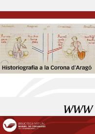 Portada:Historiografia a la Corona d'Aragó / sota la direcció del Dr. Stefano M. Cingolani
