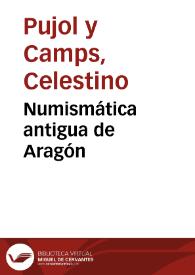 Portada:Numismática antigua de Aragón