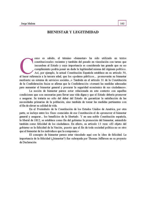 Bienestar y legitimidad | Biblioteca Virtual Miguel de Cervantes