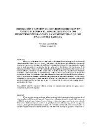Portada:Ordenación y gestión de recursos hídricos en un ámbito subárido : el abastecimiento de los municipios integrados en la mancomunidad de los canales del Taibilla / Fernando Vera Rebollo y Alfredo Morales Gil