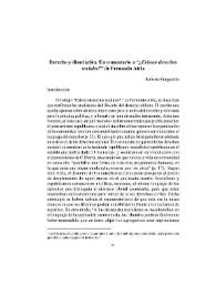 Derecho y disociación. Un comentario a "¿Existen derechos sociales?", de Fernando Atria / Roberto A. Gargarella | Biblioteca Virtual Miguel de Cervantes