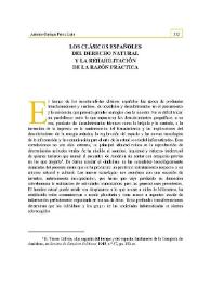 Los clásicos españoles del Derecho natural y la rehabilitación de la razón práctica | Biblioteca Virtual Miguel de Cervantes