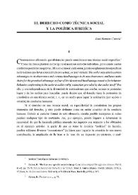 El derecho como técnica social y la política jurídica /  José Ramón Cossío | Biblioteca Virtual Miguel de Cervantes