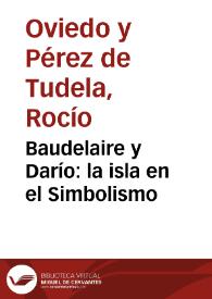 Portada:Baudelaire y Darío: la isla en el Simbolismo / Rocío Oviedo y Pérez de Tudela