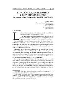 Bivalencia, antinomias y contradicciones. Un ensayo sobre Truth Logics de G. H. von Wright / Pablo Navarro, José Juan Moreso y Cristina Redondo | Biblioteca Virtual Miguel de Cervantes