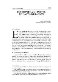 Estructura y límites de la ponderación | Biblioteca Virtual Miguel de Cervantes