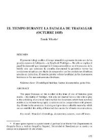 Portada:El tiempo durante la batalla de Trafalgar (Octubre 1805)