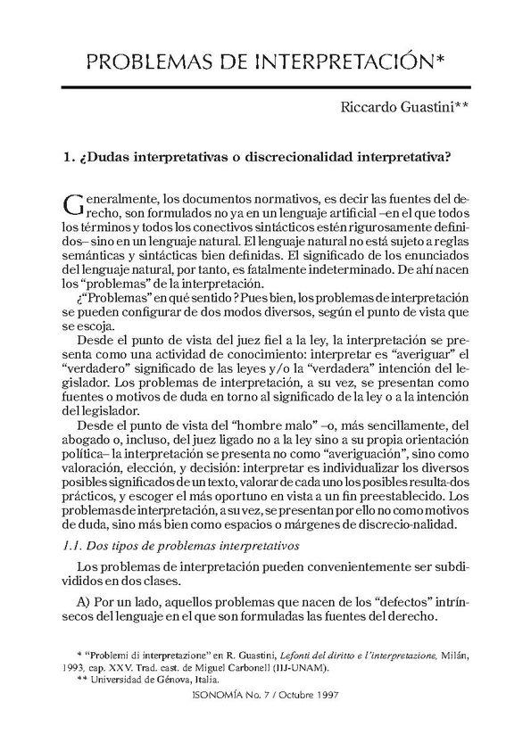 Problemas de interpretación | Biblioteca Virtual Miguel de Cervantes
