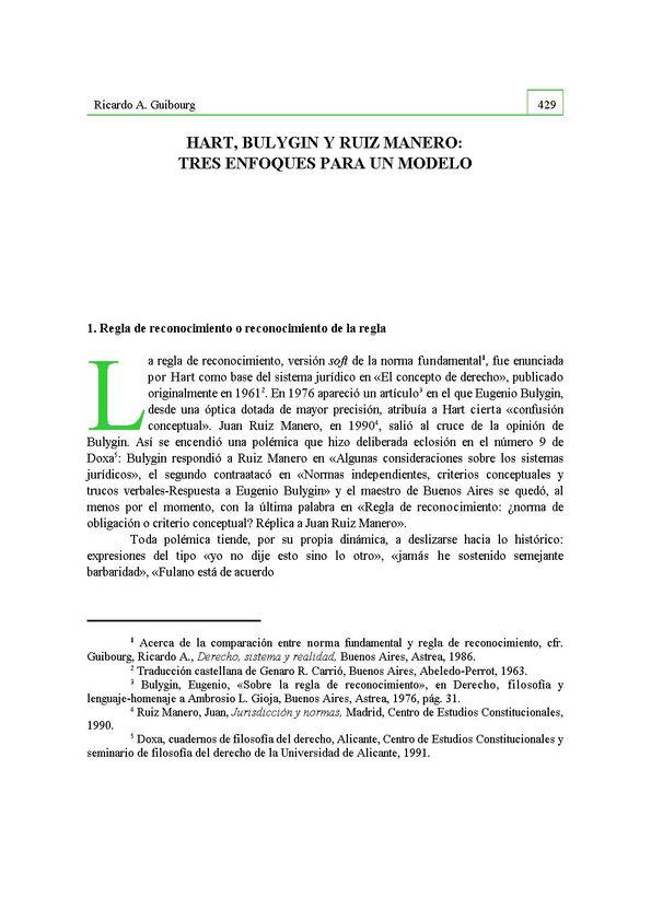 Hart, Bulygin y Ruiz Manero : tres enfoques para un modelo | Biblioteca Virtual Miguel de Cervantes