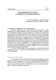 Protagonismo judicial y representatividad política | Biblioteca Virtual Miguel de Cervantes