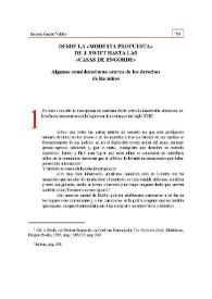 Portada:Desde la «Modesta propuesta» de J. Swift hasta las «Casas de engorde». Algunas consideraciones acerca de los derechos de los niños