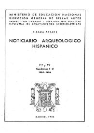 Portada:Memoria de las excavaciones practicadas en La Alcudia, Elche (Alicante). [Campañas 1949-1952] / Alejandro Ramos Folqués