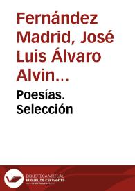 Portada:Poesías. Selección / José Fernández Madrid