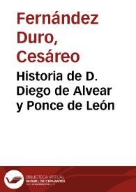Portada:Historia de D. Diego de Alvear y Ponce de León
