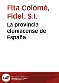 Portada:La provincia cluniacense de España