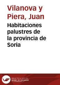 Portada:Habitaciones palustres de la provincia de Soria