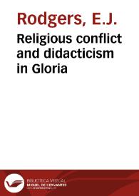 Portada:Religious conflict and didacticism in Gloria