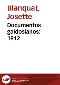 Portada:Documentos galdosianos: 1912
