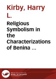 Portada:Religious Symbolism in the Characterizations of Benina and Don Romualdo in \"Misericordia\" / Harry L. Kirby