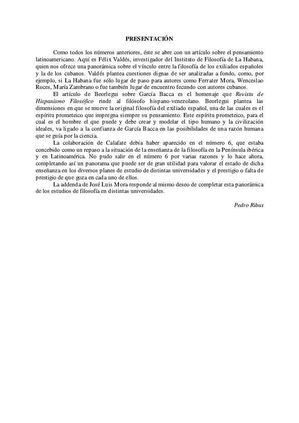 Revista de Hispanismo Filosófico, núm. 7 (2002). Presentación | Biblioteca Virtual Miguel de Cervantes