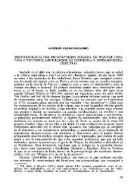 Psicopatología del decadentismo alemán: De Wagner (Tristán) a Nietzsche ("Ditirambos de Dionisio") y Hofmannsthal (Electra) / Ángeles Cardona-Castro | Biblioteca Virtual Miguel de Cervantes