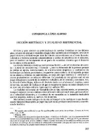 Portada:Ficción histórica y dualidad referencial / Covadonga López Alonso