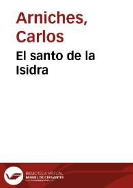Portada:El santo de la Isidra / Carlos Arniches
