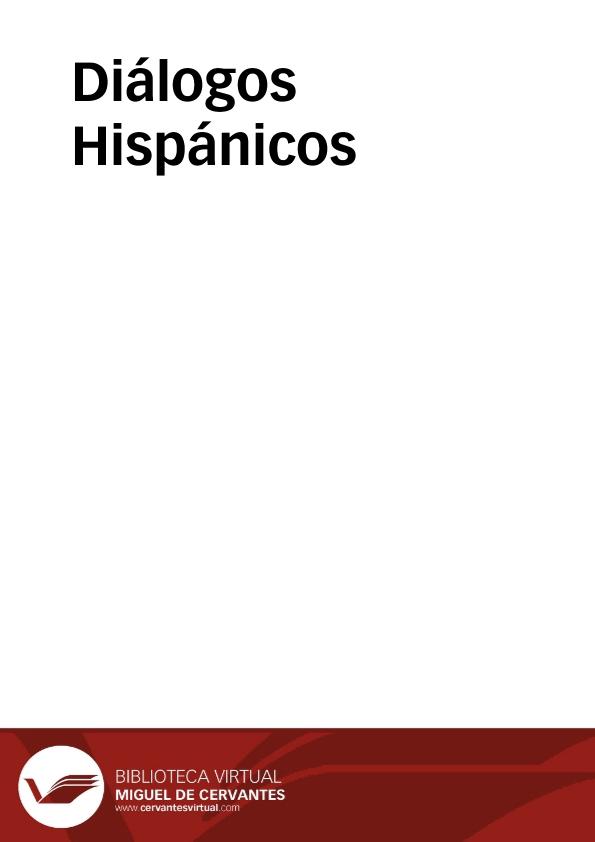 Diálogos Hispánicos | Biblioteca Virtual Miguel de Cervantes