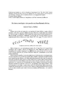 Un dato cronológico más para la escultura llamada ibérica / Antonio García y Bellido | Biblioteca Virtual Miguel de Cervantes