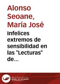 Portada:Infelices extremos de sensibilidad en las \"Lecturas\" de Olavide / María José Alonso Seoane