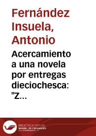 Portada:Acercamiento a una novela por entregas dieciochesca: \"Zumbas\" , de José de Santos Capuano / Antonio Fernández Insuela