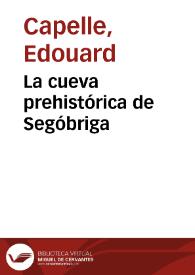 Portada:La cueva prehistórica de Segóbriga / Eduardo Capelle, S.J.