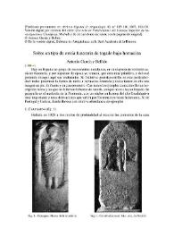 Portada:Sobre un tipo de estela funeraria de togado bajo hornacina / Antonio García y Bellido