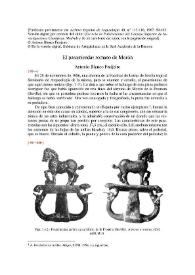 Portada:El pasarriendas romano de Morón / Antonio Blanco Freijeiro