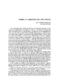 Portada:Sobre la fiabilidad del documento / José A. Barbón Rodríguez