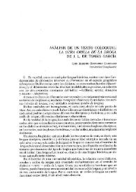 Portada:Análisis de un texto coloquial: \"La otra orilla de la droga\", de J.L. de Tomás García / Luis Alberto Hernando Cuadrado