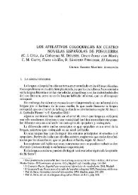 Los apelativos coloquiales en cuatro novelas españolas de posguerra (C.J.Cela,"La Colmena"; M.Delibes, "Cinco horas con Mario"; C.M.Gaite, "Entre visillos"; R.Sánchez Ferlosio, "El Jarama") / Carmen Araceli Martínez Albarracín | Biblioteca Virtual Miguel de Cervantes