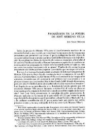 Portada:Prosaísmos en la poesía de José Moreno Villa / Ada Salas Moreno
