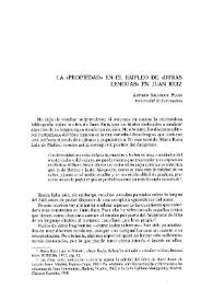 La "propiedad" en el empleo de "otras lenguas" en Juan Ruiz / Antonio Salvador Plans | Biblioteca Virtual Miguel de Cervantes