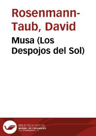 Portada:Musa (Los Despojos del Sol) / David Rosenmann-Taub