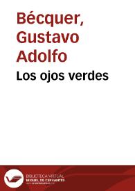 Los ojos verdes / Gustavo Adolfo Bécquer | Biblioteca Virtual Miguel de Cervantes