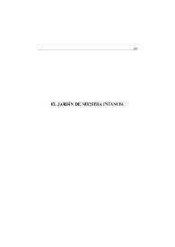 Portada:El jardín de nuestra infancia / Alberto Miralles