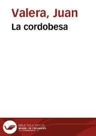 La cordobesa / Juan Valera | Biblioteca Virtual Miguel de Cervantes