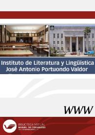 Portada:Instituto de Literatura y Lingüística José Antonio Portuondo Valdor / dirección Nuria Gregori